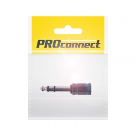 PROCONNECT Переходник аудио (штекер 6,3 мм стерео - гнездо 3,5мм стерео), металл, (1шт.) (пакет)  PROconnect