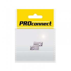 PROCONNECT Разъем антенный на кабель, штекер F для кабеля RG-6, (2шт.) (пакет)  PROconnect