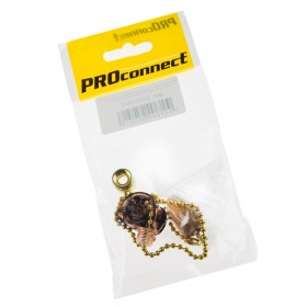 PROCONNECT Выключатель для настенного светильника c  деревянным наконечником «Gold» индивидуальная упаковка  1 шт. PROCONNECT