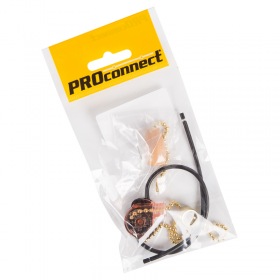 PROCONNECT Выключатель для настенного светильника c проводом и деревянным наконечником  «Gold» индивидуальная упаковка  1 шт. PROCONNECT