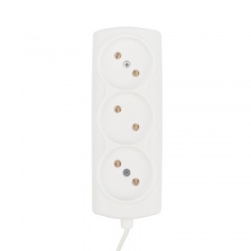 PROCONNECT Удлинитель PROconnect STANDARD 3 гнезда, 3 м, 2х0.75 мм² , б/з, белый