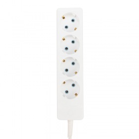 PROCONNECT Удлинитель PROconnect 4 гнезда, 3 м, 3х0.75 мм², с/з, белый