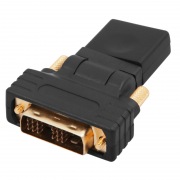 ПЕРЕХОДНИК шт. DVI-D - гн. HDMI поворотный GOLD | Фото 4