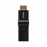ПЕРЕХОДНИК шт. HDMI - гн. HDMI поворотный GOLD | Фото 1