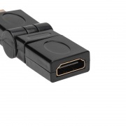 ПЕРЕХОДНИК шт. HDMI - гн. HDMI поворотный GOLD | Фото 4