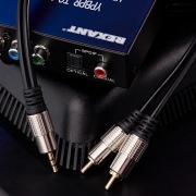 Шнур 3.5 Stereo Plug - 2RCA Plug 1.5М (GOLD) металл | Фото 5