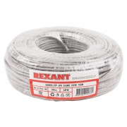 Кабель витая пара U/UTP, CAT 5e, PVC, 4PR, 24AWG, INDOOR, SOLID, серый, 100м, REXANT | Фото 1