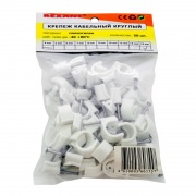 Крепеж кабеля круглый 16мм, белый (50 шт/уп) REXANT | Фото 2