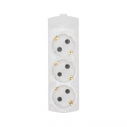 Колодка PREMIUM 3 гнезда, с/з, белый REXANT | Фото 2