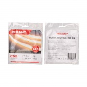 Лента светодиодная 24В, COB 10Вт/м, 384 LED/м, 3000K, 8мм, 5м, IP20 REXANT | Фото 3
