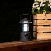 Фонарь кемпинговый с компасом, противоскользящий пластик «черный вельвет», складная петля для подвеса, регулировка яркости, 3хАА REXANT | Фото 1