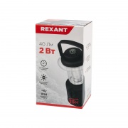 Фонарь кемпинговый с компасом, противоскользящий пластик «черный вельвет», складная петля для подвеса, регулировка яркости, 3хАА REXANT | Фото 2