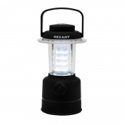 Фонарь кемпинговый с компасом, противоскользящий пластик «черный вельвет», складная петля для подвеса, регулировка яркости, 3хАА REXANT | Фото 3