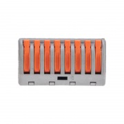 Универсальная клемма СМК 222-418, 8-проводная серая 0,08-2,5/4мм² (20 шт/уп) REXANT | Фото 1