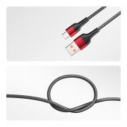 Кабель USB-A – Type-C, 5А, 50Вт, 1м, в черной нейлоновой оплетке REXANT | Фото 2