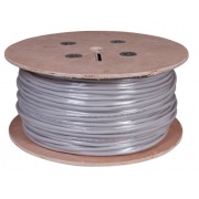 Кабель витая пара U/UTP, CAT 5е, PVC, 16PR, 24AWG, INDOOR, SOLID, серый, 305м, РФ REXANT | Фото 1