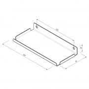 Полка для хранения 150x70мм, металлическая, настенная, черная REXANT | Фото 3