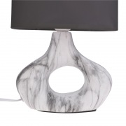 Светильник декоративный настольный Форте, основание кольцо под белый мрамор, черный абажур, цоколь Е27, 60Вт REXANT | Фото 3