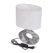 Светильник декоративный настольный Форте, основание кольцо под черный мрамор, белый абажур, цоколь Е27, 60Вт REXANT | Фото 1