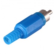 Разъем штекер RCA синий пайка REXANT | Фото 1