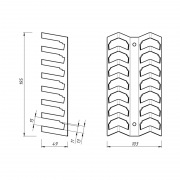 Кронштейн для хранения дисков настенный, черный REXANT | Фото 6