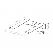 Подставка для ноутбука, фиксированная, черная REXANT | Фото 6