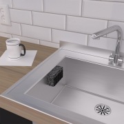 Держатель для хранения губки и кухонной утвари, монтаж без сверления, черный REXANT | Фото 2