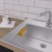 Держатель для хранения губки и кухонной утвари, монтаж без сверления, белый REXANT | Фото 2