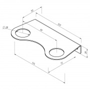 Держатель дозатора для жидкого мыла и шампуней на 2 флакона настенный, белый REXANT | Фото 6