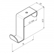 Держатель для хранения одежды в стиле лофт, крепление на дверь, 3 штуки, черный REXANT | Фото 5