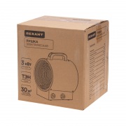 Пушка тепловая электрическая, круглая, прямоугольная подставка, ТЭН, 3кВт REXANT | Фото 5