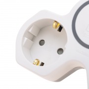 Двойник электрический (разветвитель) 16А с/з + USB-A + USB-C с защитными шторками, белый REXANT | Фото 6