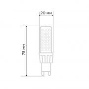 Лампа светодиодная капсульного типа JD-CORN G9 230В 7Вт 2700K теплый свет (поликарбонат) REXANT | Фото 1