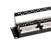 Патч-панель 19" с кабельным органайзером 2U, CAT 5e, 48 портов RJ-45, неэкранированная, Dual IDC REXANT | Фото 3
