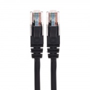 Шнур коммутационный патч-корд U/UTP, CAT 5e, RJ45-RJ45, 26AWG, LSZH, черный, 0,3м REXANT | Фото 1
