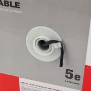 Кабель витая пара U/UTP, CAT 5e, LSZH нг(А)-HF, 4PR, 24AWG, внешний, однопроволочный, черный, 305м REXANT | Фото 2