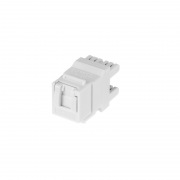 Модуль Keystone Jack RJ-45 CAT 6 неэкранированный 110 IDC тип 180 градусов, с пылезащитной шторкой, белый REXANT | Фото 1