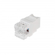 Модуль Keystone Jack RJ-45 CAT 6 неэкранированный 110 IDC тип 180 градусов, с пылезащитной шторкой, белый REXANT | Фото 4