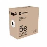 Кабель витая пара F/UTP, CAT 5e, PE, 4PR, 24AWG, внешний, однопроволочный, черный, 305м, РФ REXANT | Фото 4