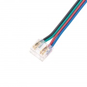 Коннектор с проводами для подключения к контроллеру светодиодной ленты RGB COB 10мм REXANT | Фото 1