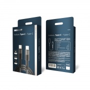 Кабель Type-C – Type-C, 5A, 100Вт, 1м, в черной нейлоновой оплетке REXANT | Фото 3