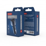 Автомобильное зарядное устройство c двумя портами (USB-A QC 3.0 + USB-A 3,1A) со световой индикацией, 18Вт, черное REXANT | Фото 1