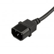 Блок распределения питания PDU горизонтальный 1U 9 розеток СЕЕ 7/4 Schuko 10A без выкл алюм корп шнур 2м вилка C14 черный REXANT | Фото 5