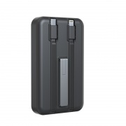 Портативное беспроводное зарядное устройство Power Bank 5 в1 (аккумуляторная батарея) 10 000 mAh, MagSafe, черное REXANT | Фото 2