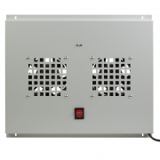 Модуль вентиляторный потолочный с 2-мя вентиляторами, без термостата, для шкафов Rexant серии Standart с глубиной 600мм | Фото 3