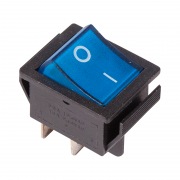 Выключатель клавишный 250V 16А (4с) ON-OFF синий  с подсветкой (RWB-502, SC-767, IRS-201-1)  REXANT (в упак. 1шт.) | Фото 1
