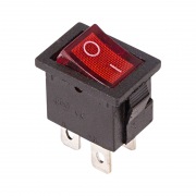 Выключатель клавишный 250V 6А (4с) ON-OFF красный  с подсветкой  Mini  (RWB-207, SC-768)  REXANT (в упак. 1шт.) | Фото 3