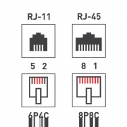 Розетка телефонная + сетевая LAN, на стену, (гнездо 8Р8С (Rj-45) + гнездо 6Р-4С (RJ-11))  REXANT | Фото 5