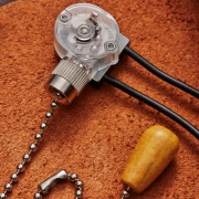 Выключатель для настенного светильника c проводом и деревянным наконечником, Silver, (1шт.)  REXANT | Фото 5