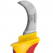 Нож монтажника нержавеющая сталь изогнутое лезвие Rexant | Фото 3